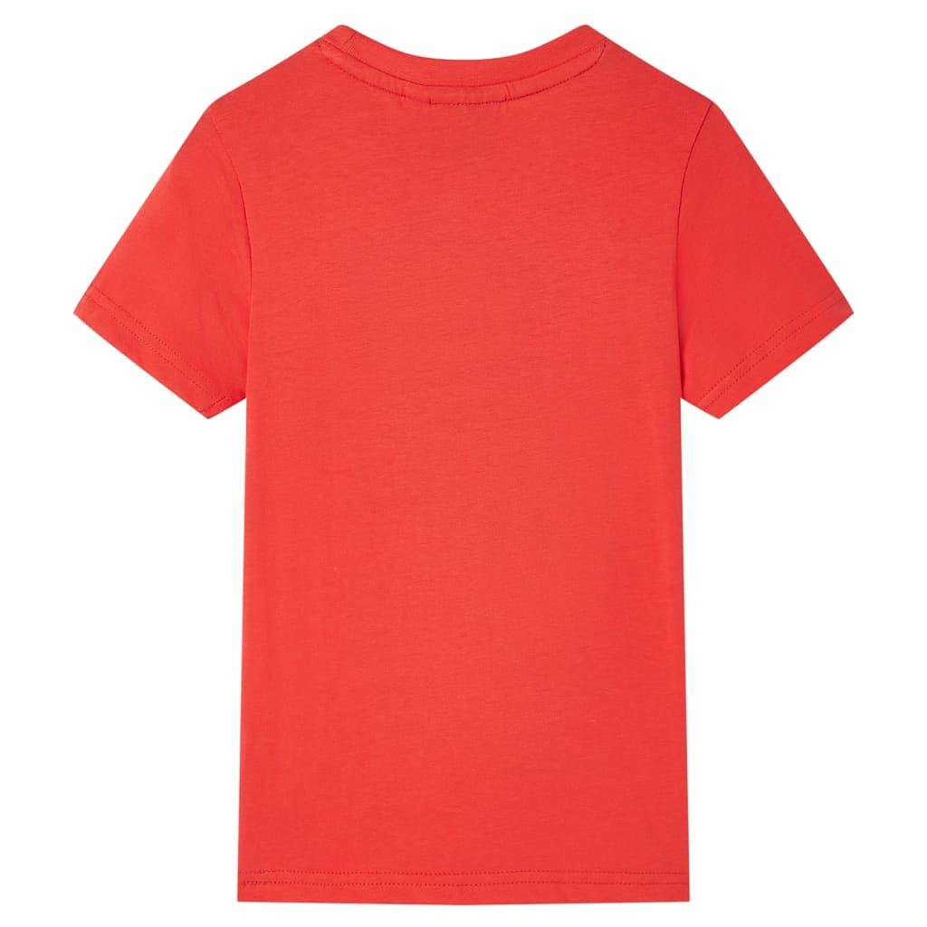 Kindershirt met korte mouwen 128 rood 128