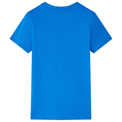 Kindershirt 128 felblauw