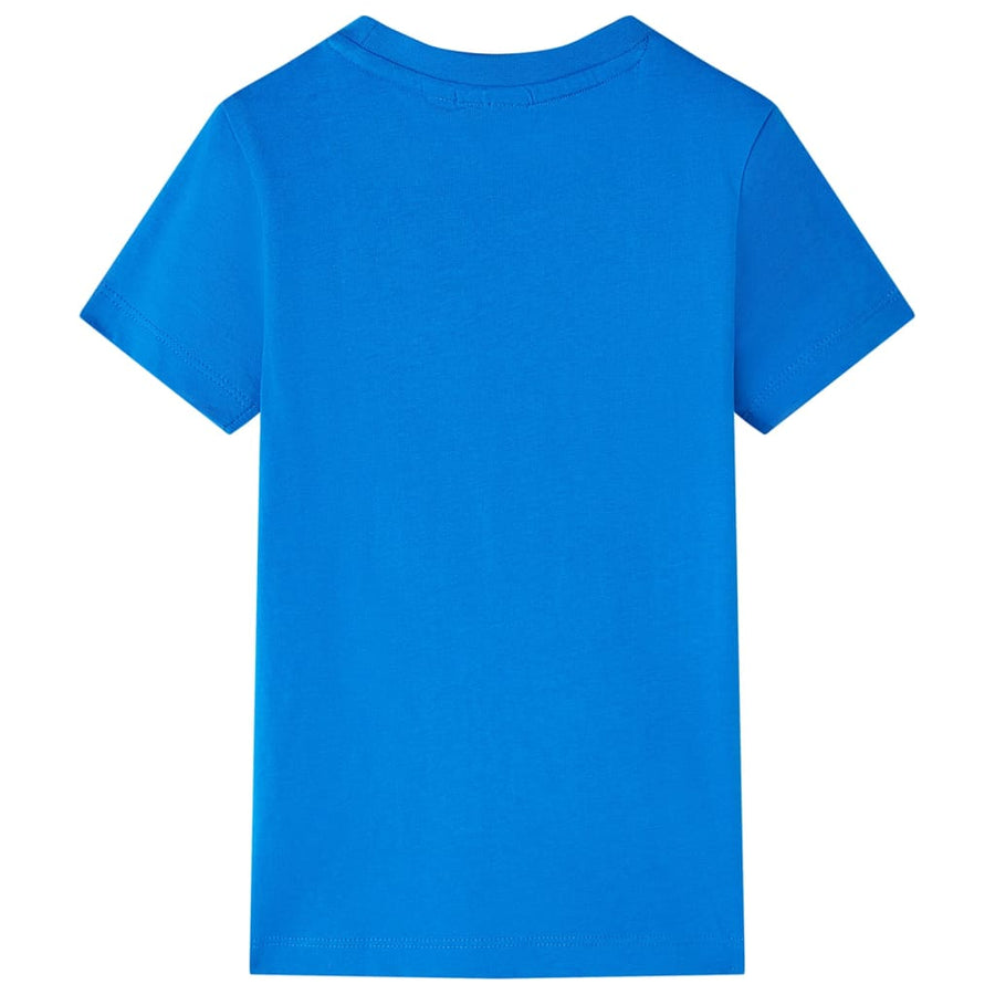 Kindershirt 128 felblauw