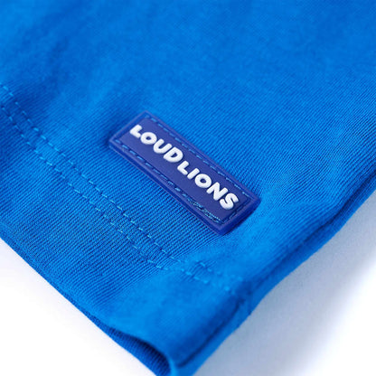 Kindershirt 128 felblauw