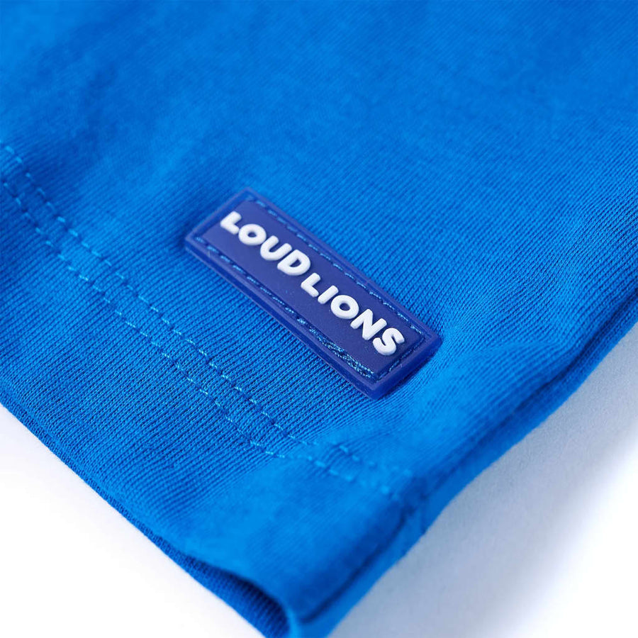 Kindershirt 128 felblauw