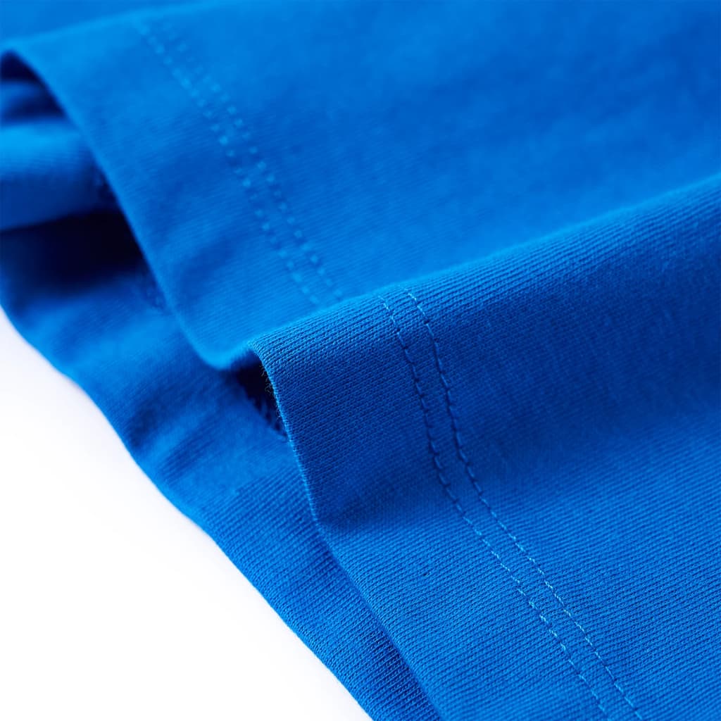 Kindershirt 128 felblauw