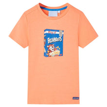 Kindershirt met korte mouwen 140 neonoranje