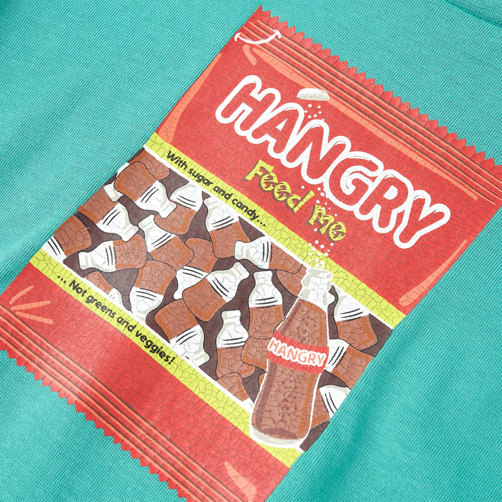 Kindershirt met korte mouwen 128 donkermintkleurig 128