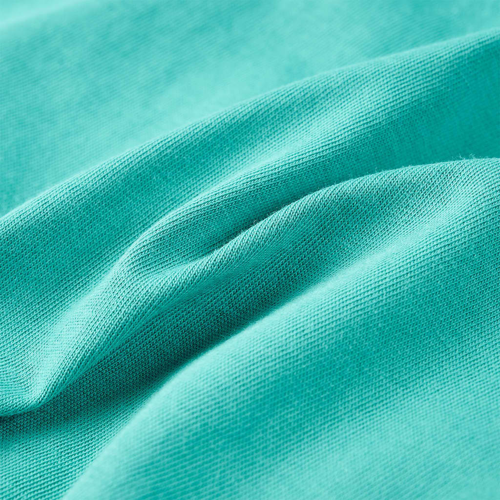 Kindershirt met korte mouwen 128 donkermintkleurig 128