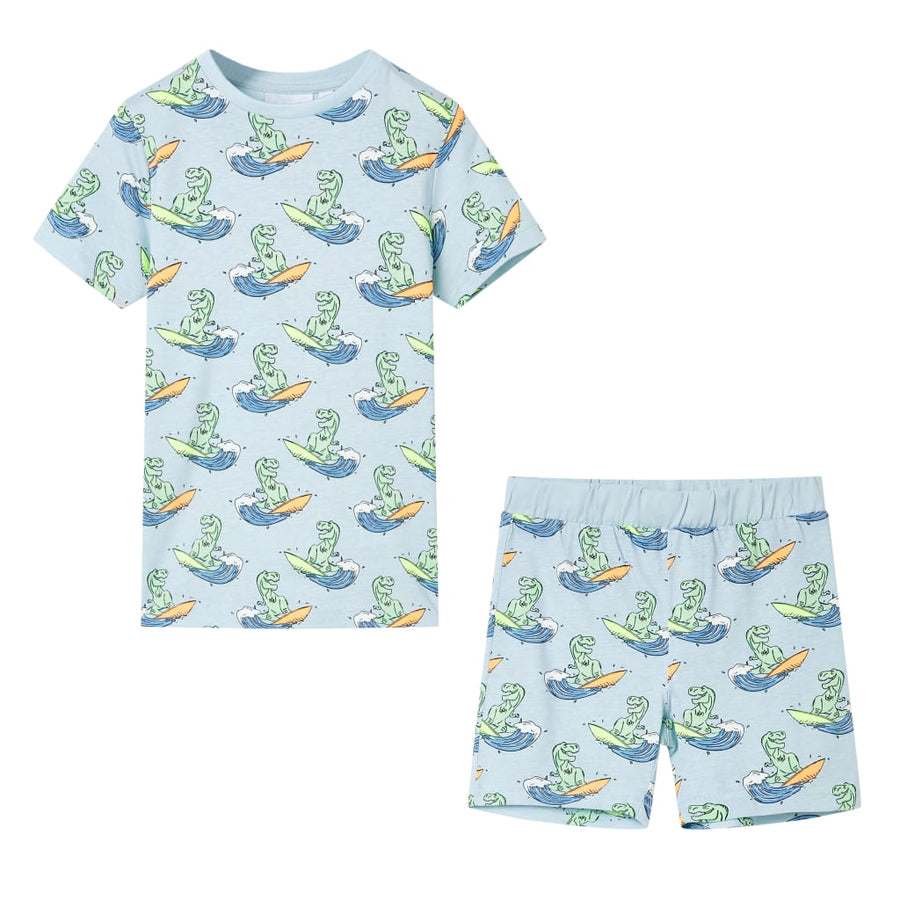 Kinderpyjama met korte mouwen 104 lichtblauw 104