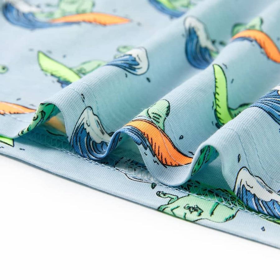 Kinderpyjama met korte mouwen 104 lichtblauw 104