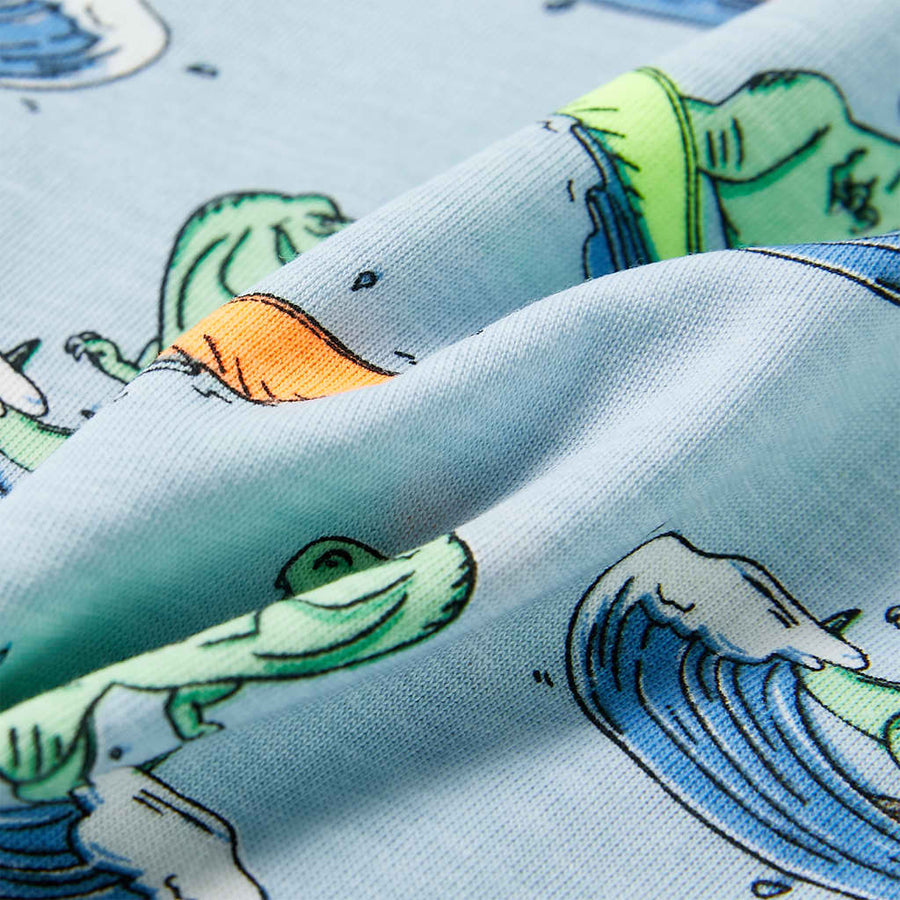 Kinderpyjama met korte mouwen 104 lichtblauw 104