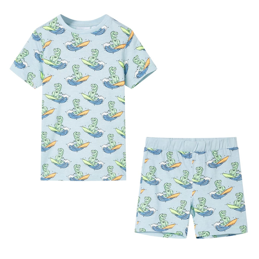 Kinderpyjama met korte mouwen 116 lichtblauw 116