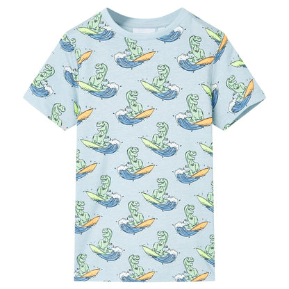 Kinderpyjama met korte mouwen 128 lichtblauw 128