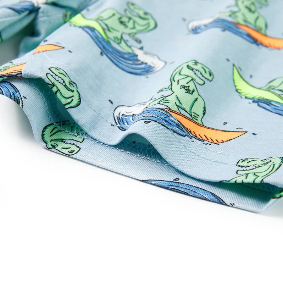 Kinderpyjama met korte mouwen 128 lichtblauw 128