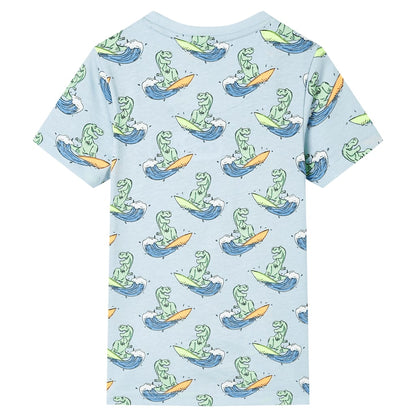 Kinderpyjama met korte mouwen 128 lichtblauw 128