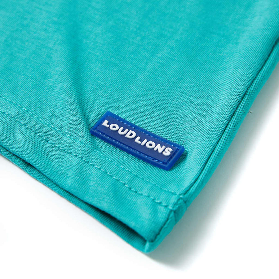 Kindershirt met korte mouwen 128 donkermintkleurig Mintgroen