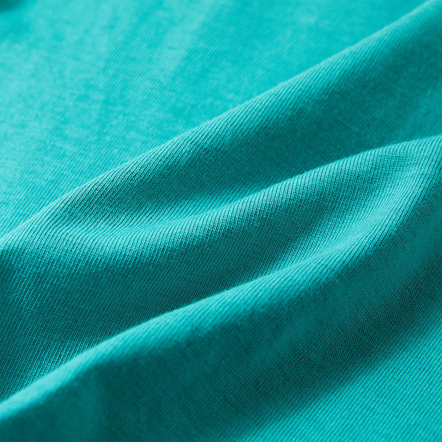 Kindershirt met korte mouwen 128 donkermintkleurig Mintgroen