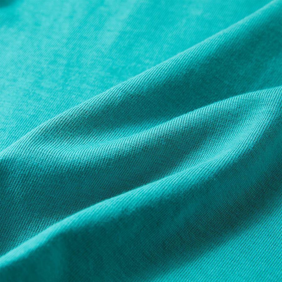 Kindershirt met korte mouwen 140 donkermintkleurig Mintgroen