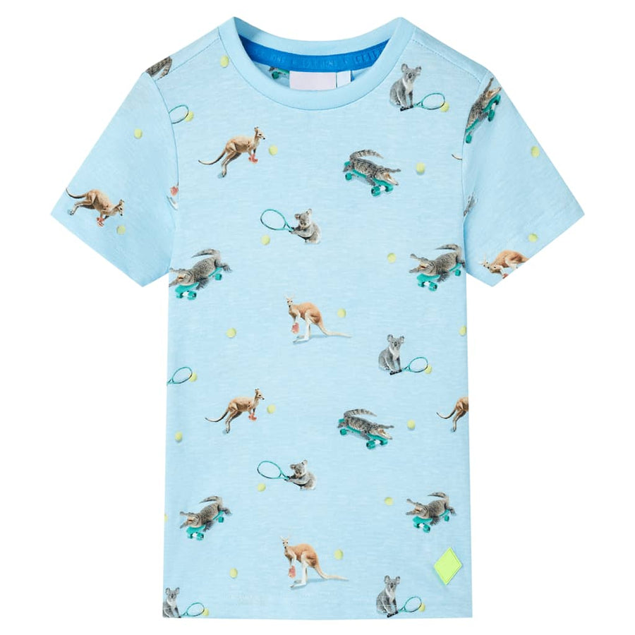 Kindershirt Gemêleerd Lichtblauw 116