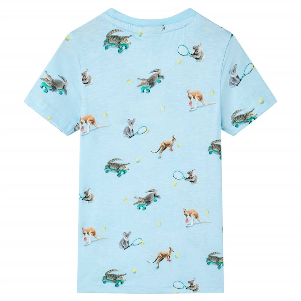 Kindershirt Gemêleerd Lichtblauw 116