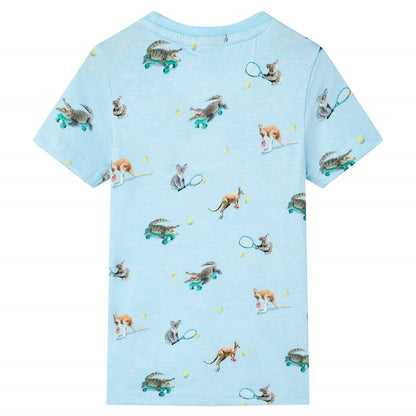 Kindershirt Gemêleerd Lichtblauw 116