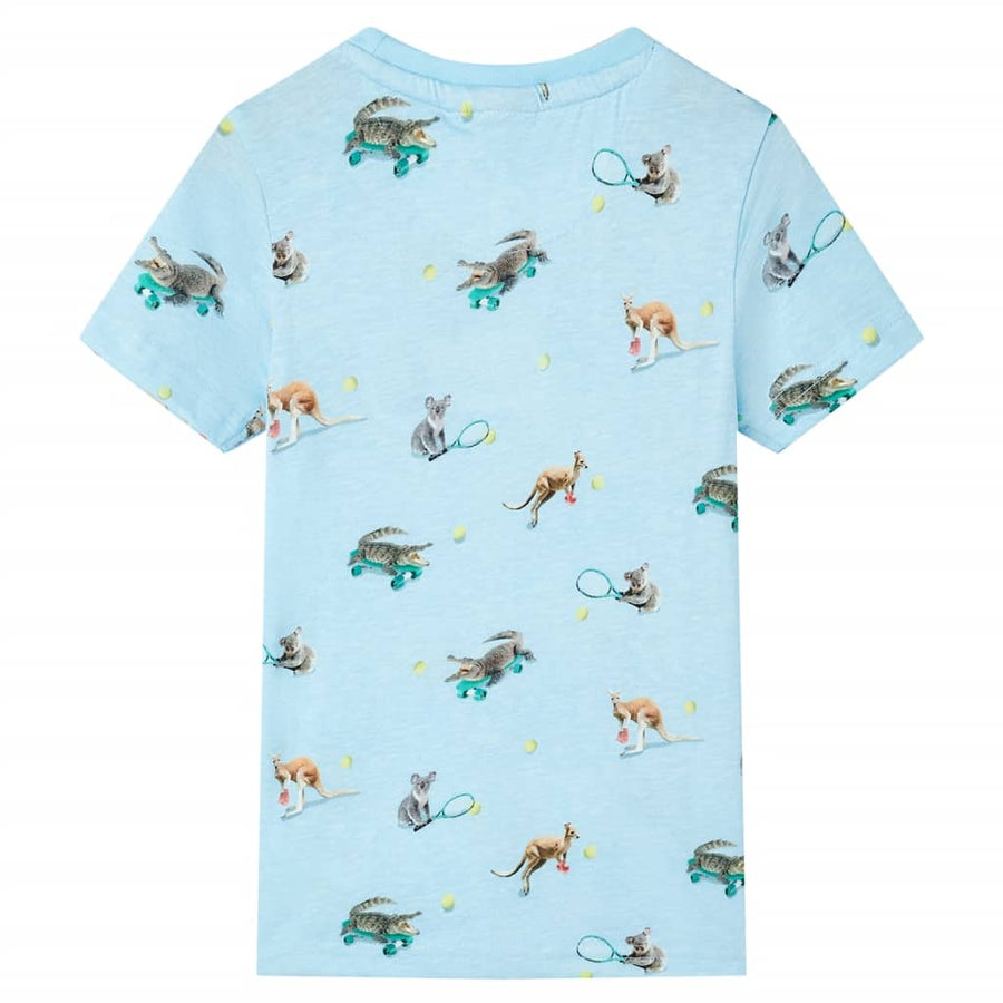Kindershirt Gemêleerd Lichtblauw 116