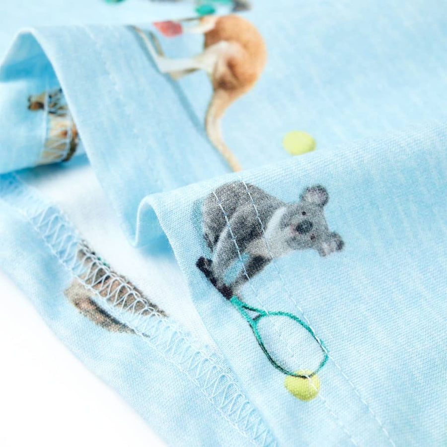 Kindershirt Gemêleerd Lichtblauw 116