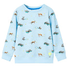 Children's sweater 116 mottled light blue
