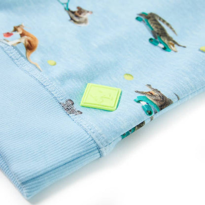 Kindertrui 116 gemêleerd lichtblauw