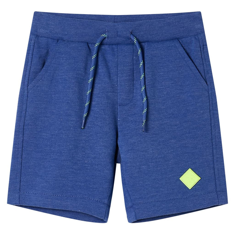 Kindershorts met trekkoord 116 gemêleerd blauw Blauw 116