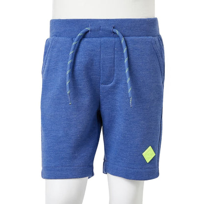 Kindershorts met trekkoord 116 gemêleerd blauw Blauw 116