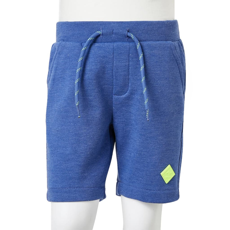 Kindershorts met trekkoord 116 gemêleerd blauw Blauw 116