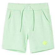 Kindershorts 128 felgroen katoen polyester