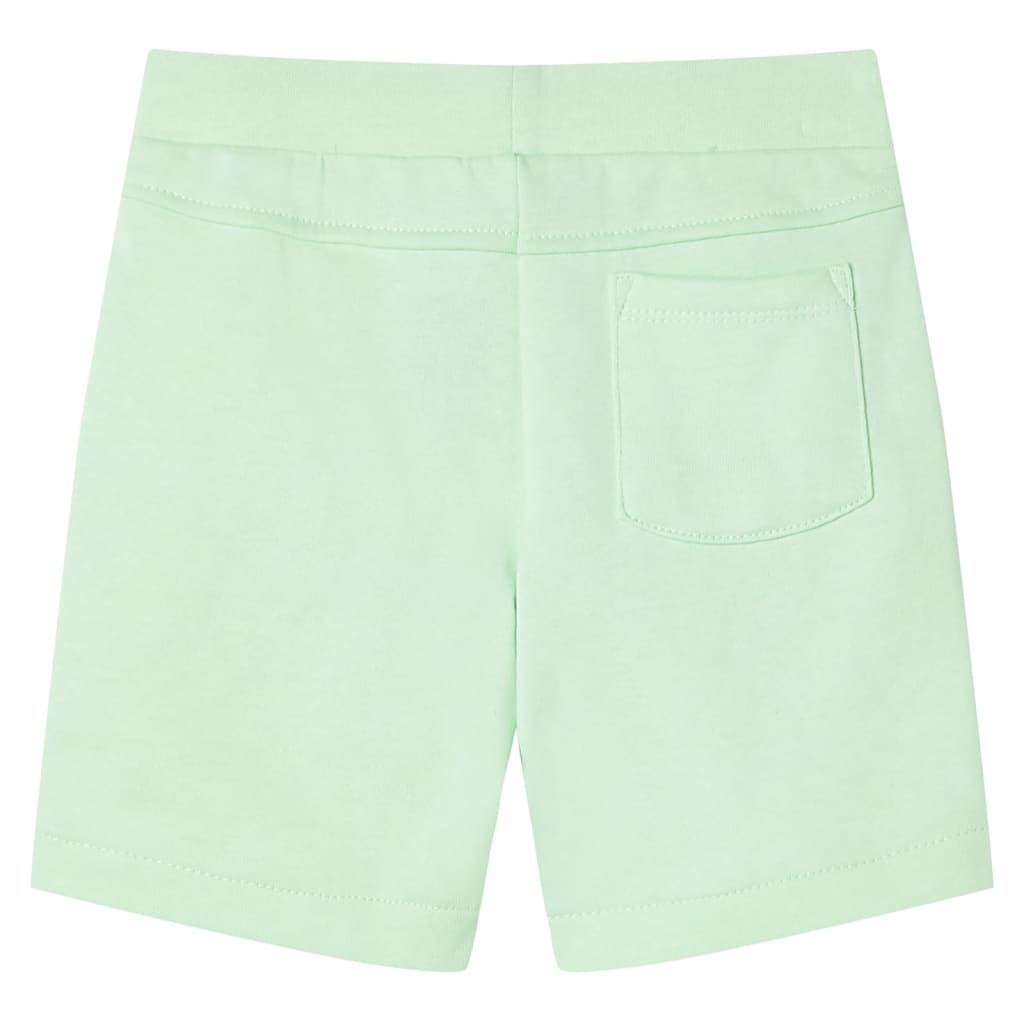 Kindershorts met trekkoord 128 felgroen Groen 128