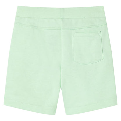 Kindershorts met trekkoord 128 felgroen Groen 128