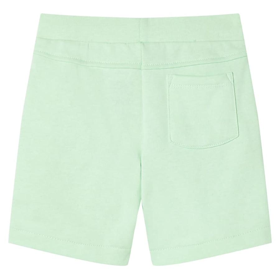 Kindershorts met trekkoord 128 felgroen Groen 128