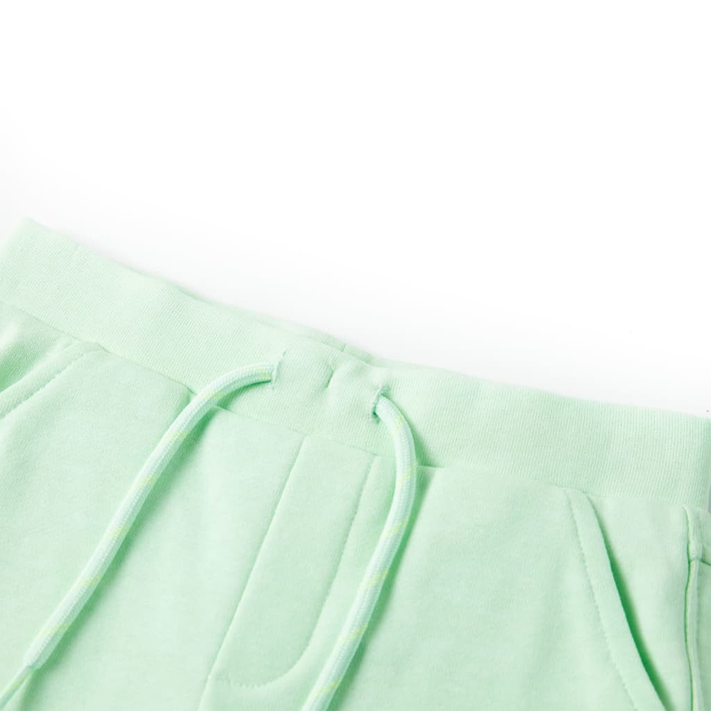 Kindershorts met trekkoord 128 felgroen Groen 128