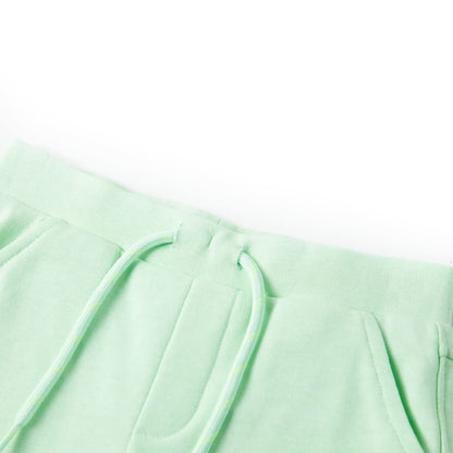 Kindershorts met trekkoord 128 felgroen Groen 128