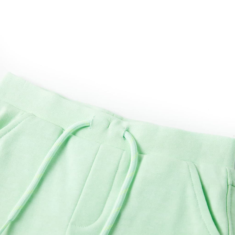 Kindershorts met trekkoord 128 felgroen Groen 128