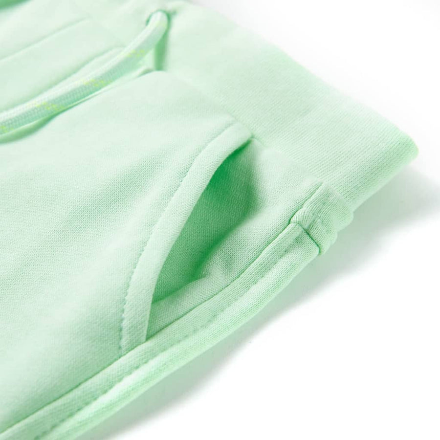 Kindershorts met trekkoord 128 felgroen Groen 128