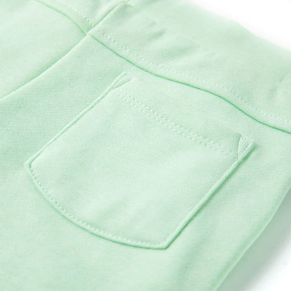 Kindershorts met trekkoord 128 felgroen Groen 128