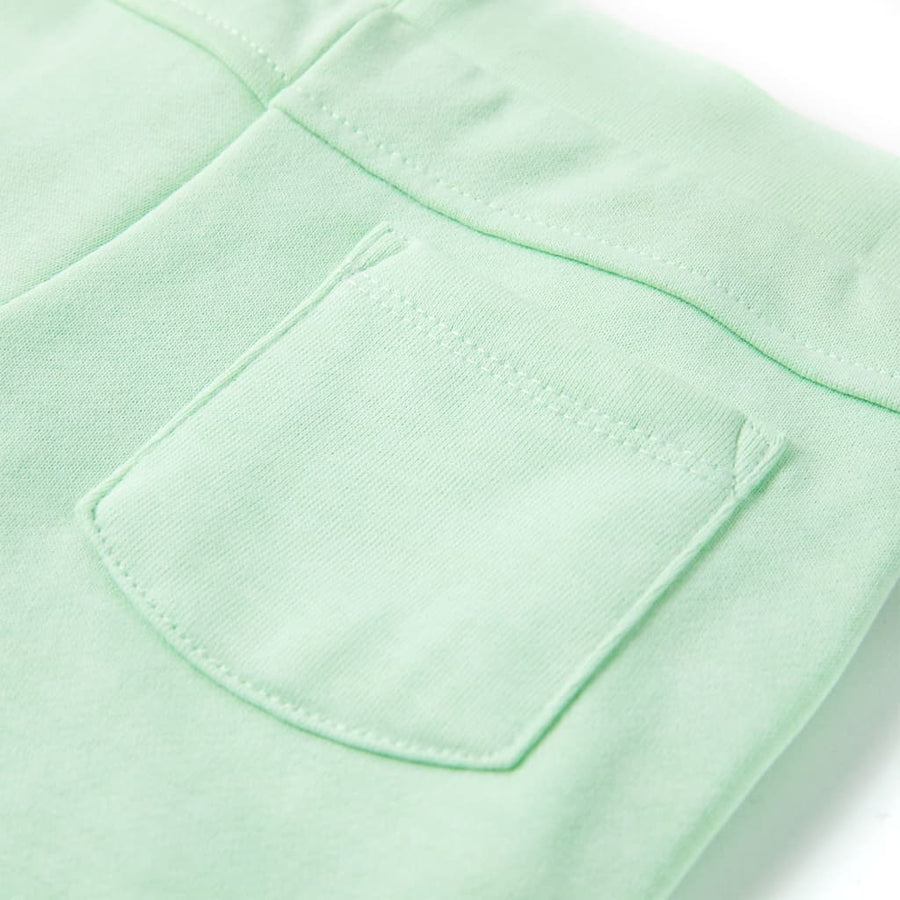 Kindershorts met trekkoord 128 felgroen Groen 128