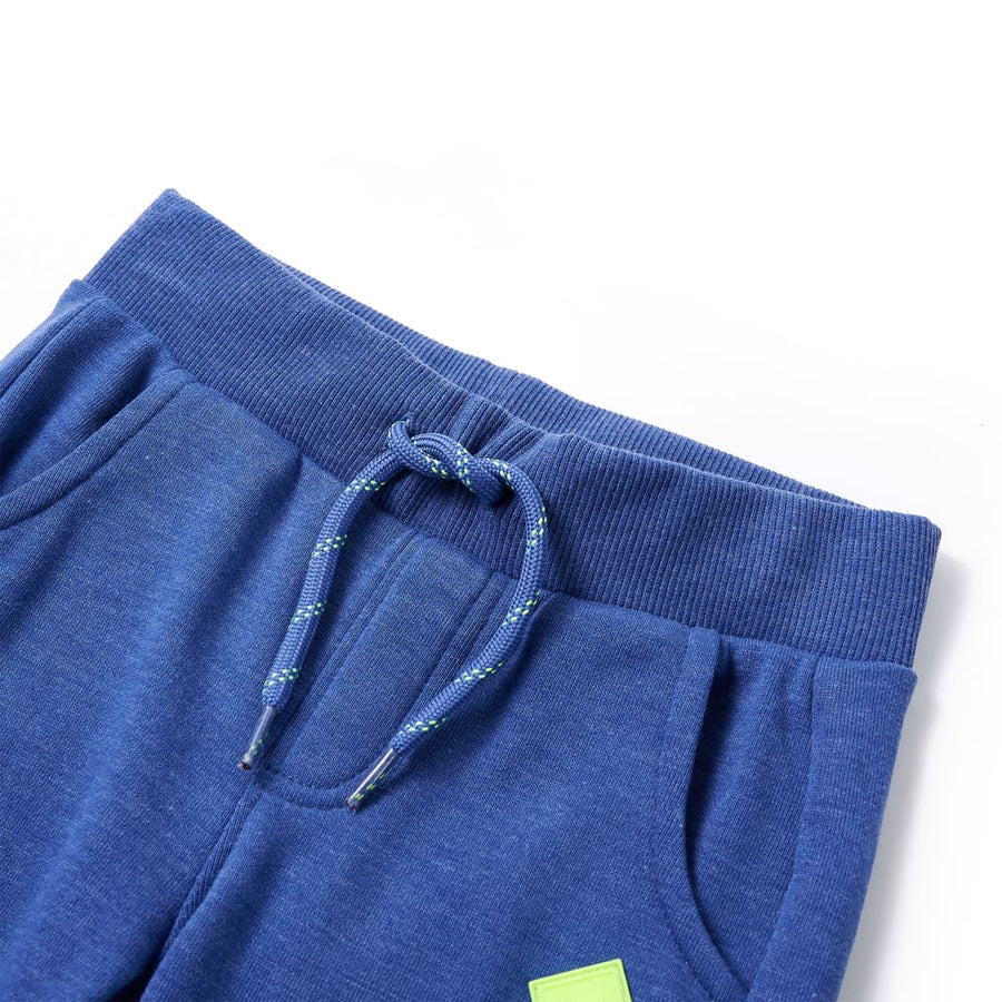 Kinderjoggingbroek 104 gemêleerd blauw Blauw