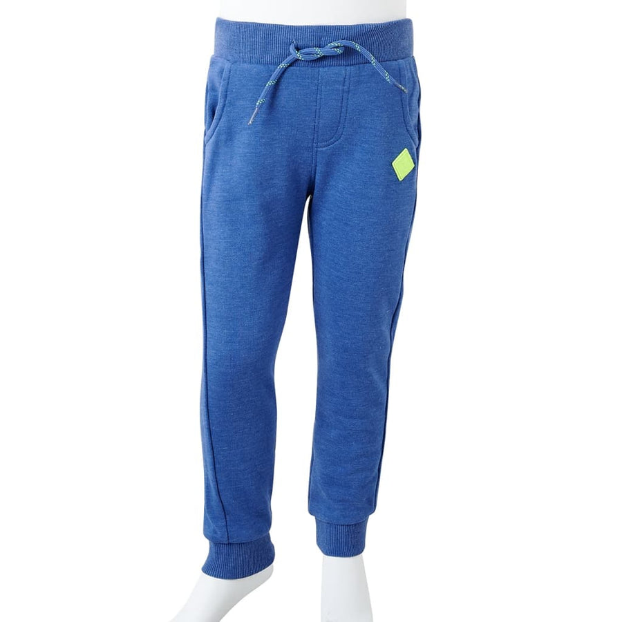 Kinderjoggingbroek 104 gemêleerd blauw Blauw