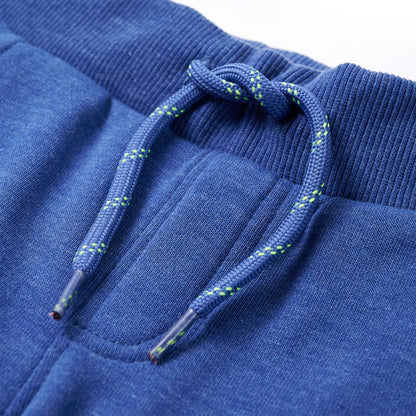 Kinderjoggingbroek 116 gemêleerd blauw Blauw