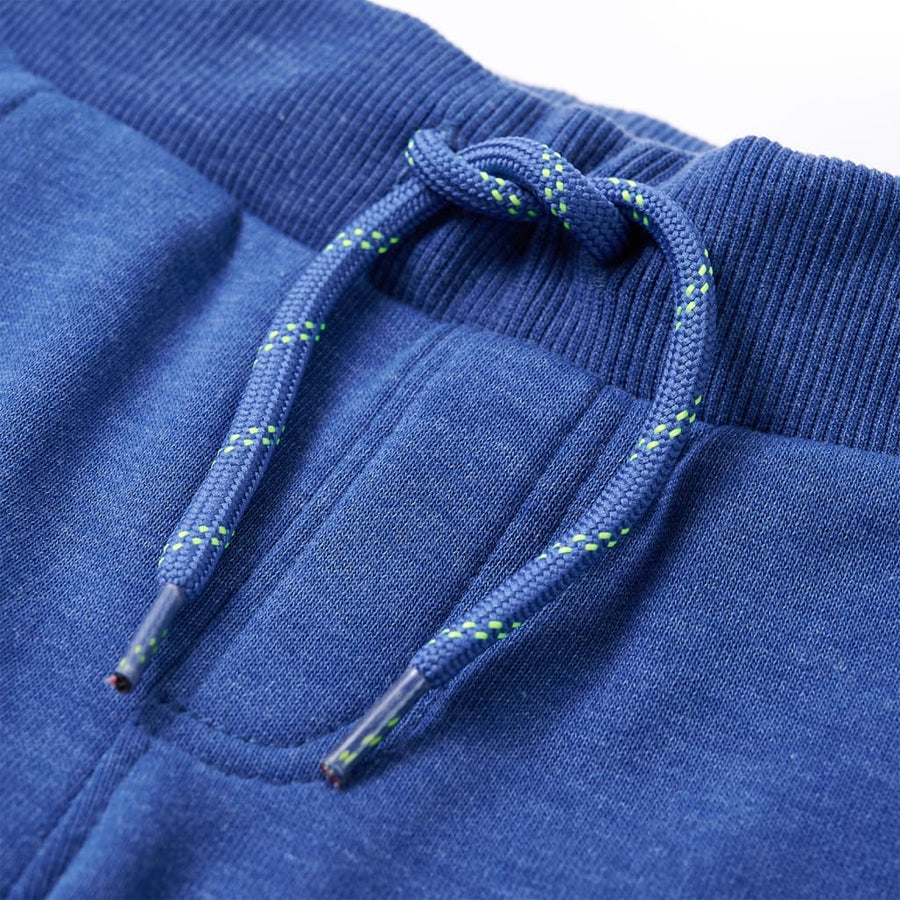 Kinderjoggingbroek 116 gemêleerd blauw Blauw