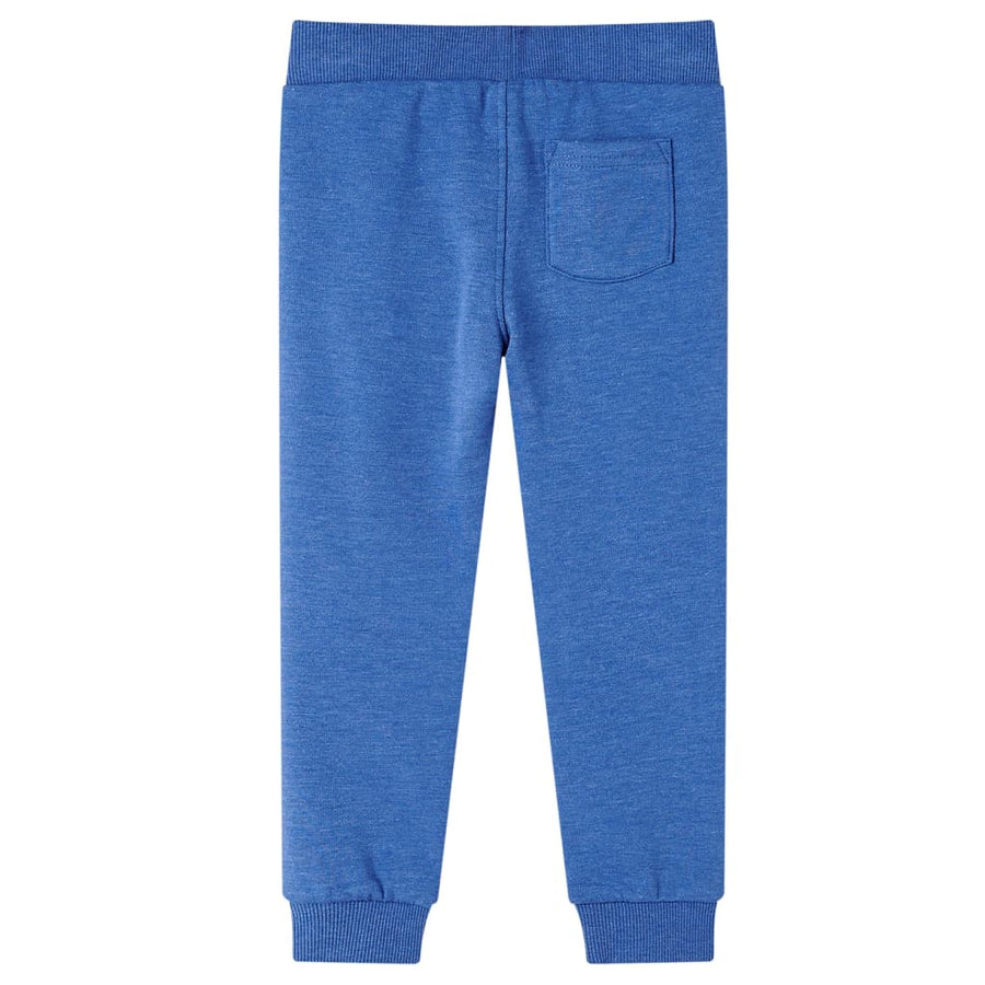 Kinderjoggingbroek 128 gemêleerd blauw Blauw