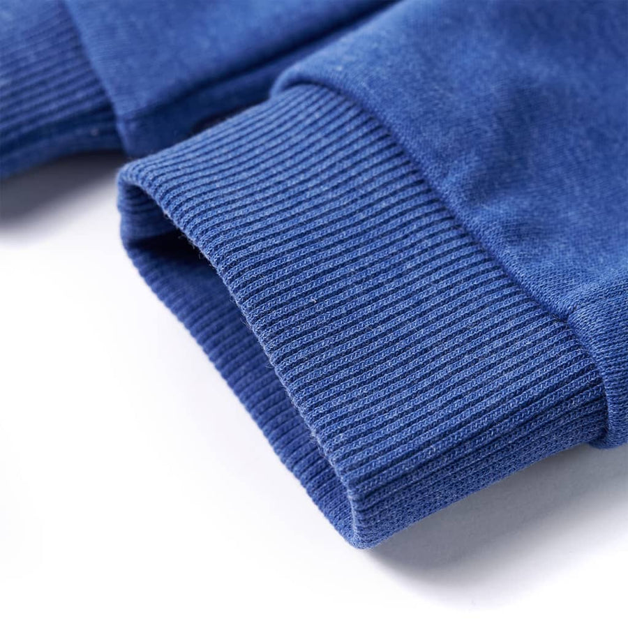 Kinderjoggingbroek 128 gemêleerd blauw Blauw