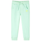 Kinderjoggingbroek 128 felgroen katoen polyester