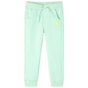 Kinderjoggingbroek 128 felgroen katoen polyester