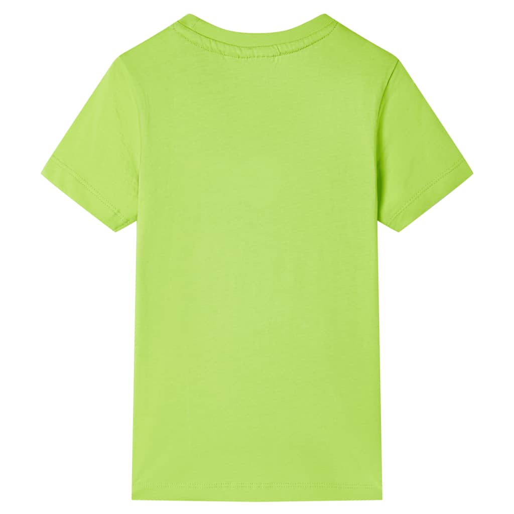 Kindershirt met korte mouwen 116 limoengroen Limoen