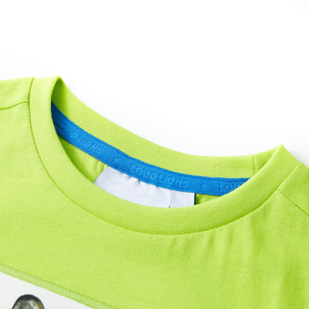Kindershirt met korte mouwen 116 limoengroen Limoen