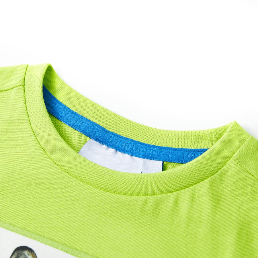Kindershirt met korte mouwen 116 limoengroen Limoen